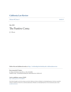 The Punitive Coma - Berkeley Law Scholarship Repository