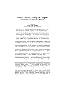 Scientific Discovery Learning with Computer Simulations of