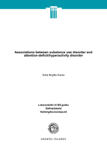 Associations between substance use disorder and