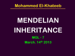 MENDELIAN INHERITANCE