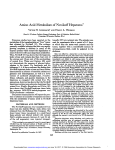 Amino Acid Metabolism of NovikoÃ-FHepatoma