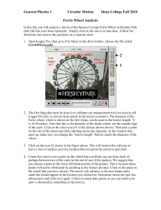 Circular Motion - Ferris Wheel Analysis