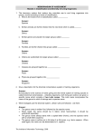 MEMORANDUM OF ASSESSMENT Module 3: Classification and