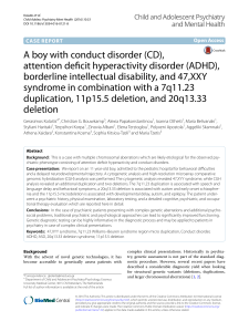 A boy with conduct disorder (CD), attention deficit hyperactivity