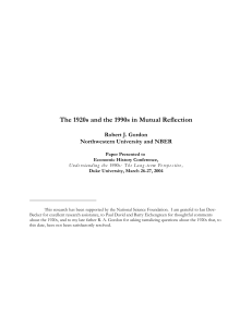 The 1920s and the 1990s in Mutual Reflection