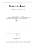 Electronics Lab #1