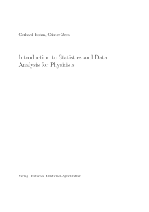 Introduction to Statistics and Data Analysis for