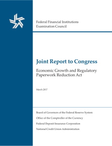 Joint Report to Congress: Economic Growth and Regulatory