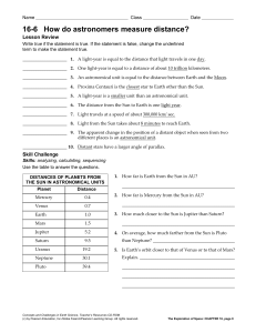 16-6 How do astronomers measure distance?