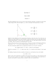 Lecture 1 - University of Chicago Math