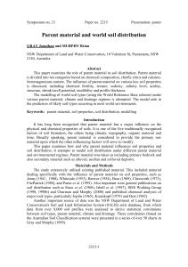 Parent material and world soil distribution