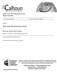 The sub-thermocline duct. - Naval Postgraduate School