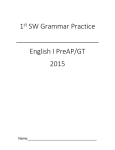 1st SW grammar packet 2016