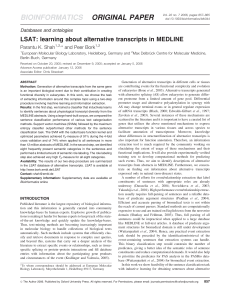 LSAT: learning about alternative transcripts in MEDLINE