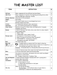 music vocabulary