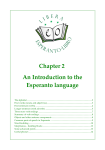 Chapter 2 An Introduction to the Esperanto language