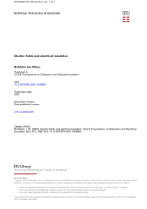 Electric fields and electrical insulation