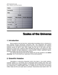 Scales of the Universe - University of Iowa Astrophysics