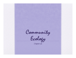 Community Ecology