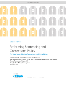 Reforming Sentencing and Corrections Policy