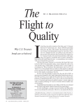 The Flight to Quality - The International Economy