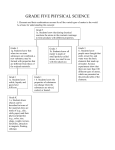 GRADE FIVE PHYSICAL SCIENCE