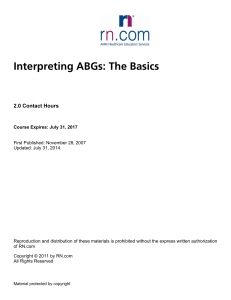 Interpreting ABGs: The Basics