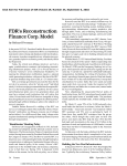 FDR`s Reconstruction Finance Corp. Model