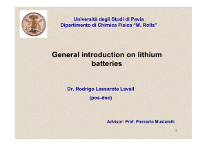 General introduction on lithium batteries