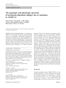 The genotypic and phenotypic spectrum of pyridoxine