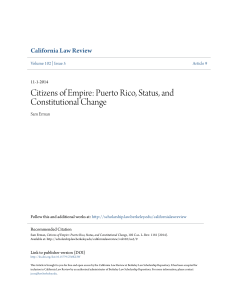 Citizens of Empire: Puerto Rico, Status, and Constitutional Change