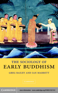 The Sociology of Early Buddhism