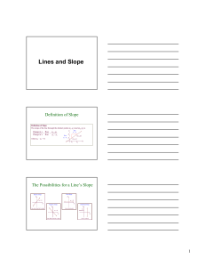 Lines and Slope - MDC Faculty Web Pages