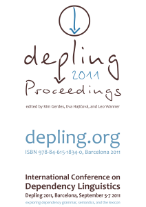 The complete Proceedings of Depling 2011 as a single PDF file