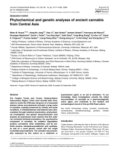 Phytochemical and genetic analyses of ancient