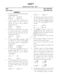 NEET MODEL GRAND TEST 2017