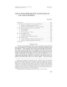 The Flawed Probabilistic Foundation of Law and Economics