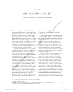 groups and morality - Projects at Harvard