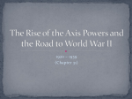 The Rise of the Axis Powers and the Road to World