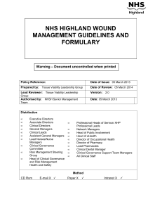 Wound Management Guidelines and Formulary