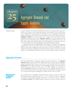 Aggregate Demand and Supply Analysis