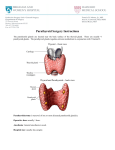 Parathyroid Surgery Instructions
