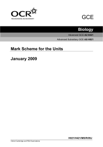 Mark scheme