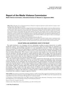 Report of the Media Violence Commission