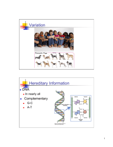 Variation Hereditary Information