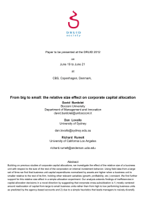 From big to small: the relative size effect on corporate capital