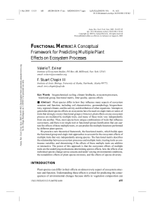 FUNCTIONAL MATRIX: A Conceptual Framework for Predicting