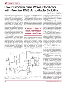 Low-Distortion Sine Wave Oscillator with Precise RMS Amplitude