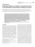 Evaluating rRNA as an indicator of microbial activity in