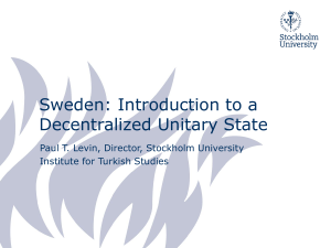 Sweden: Introduction to a Decentralized Unitary State